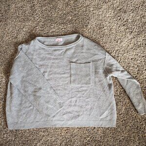 Pink Lily Grey Sweater Tunic Top